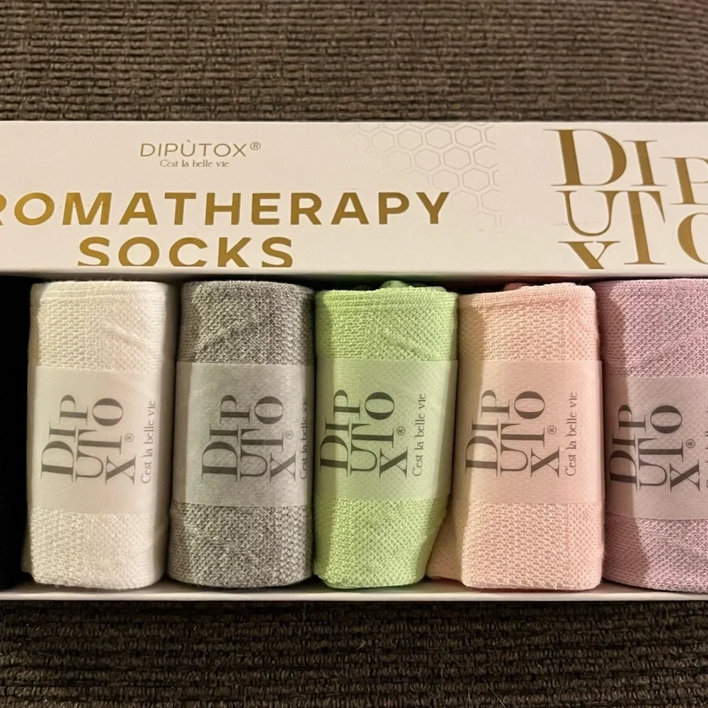 Aromatherapy Socks - Assorted Colors Pilates, Gym Wear. 7 pairs